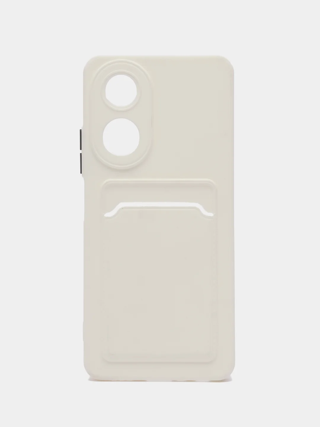 Белый чехол для Oppo A58 4G (Оппо А58) с карманом для карт