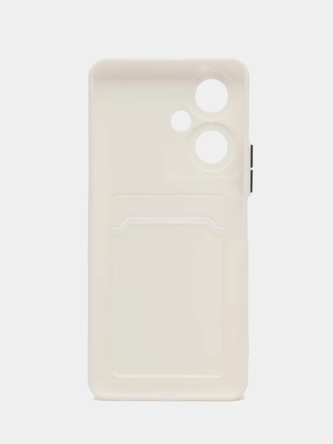 Белый силиконовый чехол для Vivo Y27 / Виво у27 с карманом для карт, прозрачный