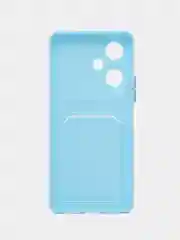 Ледяной силиконовый чехол для Vivo Y27 / Виво у27 с карманом для карт, прозрачный