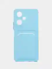 Ледяной силиконовый чехол для Vivo Y27 / Виво у27 с карманом для карт, прозрачный