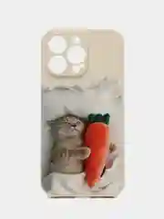 Кремовый чехол для iPhone 11 12 13 14 Pro Max 7 8 XR X XS Plus mini с принтом прозрачный айфон коты