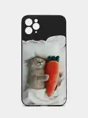 Черный чехол для iPhone 11 12 13 14 Pro Max 7 8 XR X XS Plus mini с принтом прозрачный айфон коты