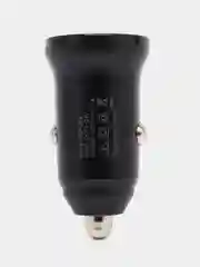 Черный автомобильное зарядное устройство в прикуриватель, Type-c, USB 2.5А 20W, зарядник телефона