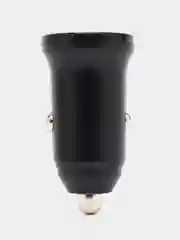 Черный автомобильное зарядное устройство в прикуриватель, Type-c, USB 2.5А 20W, зарядник телефона