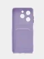 Сиреневый чехол Tecno Spark 20 / 20C / Go 2024 / Infinix Hot 40i Техно Спарк 20 с карманом для карт