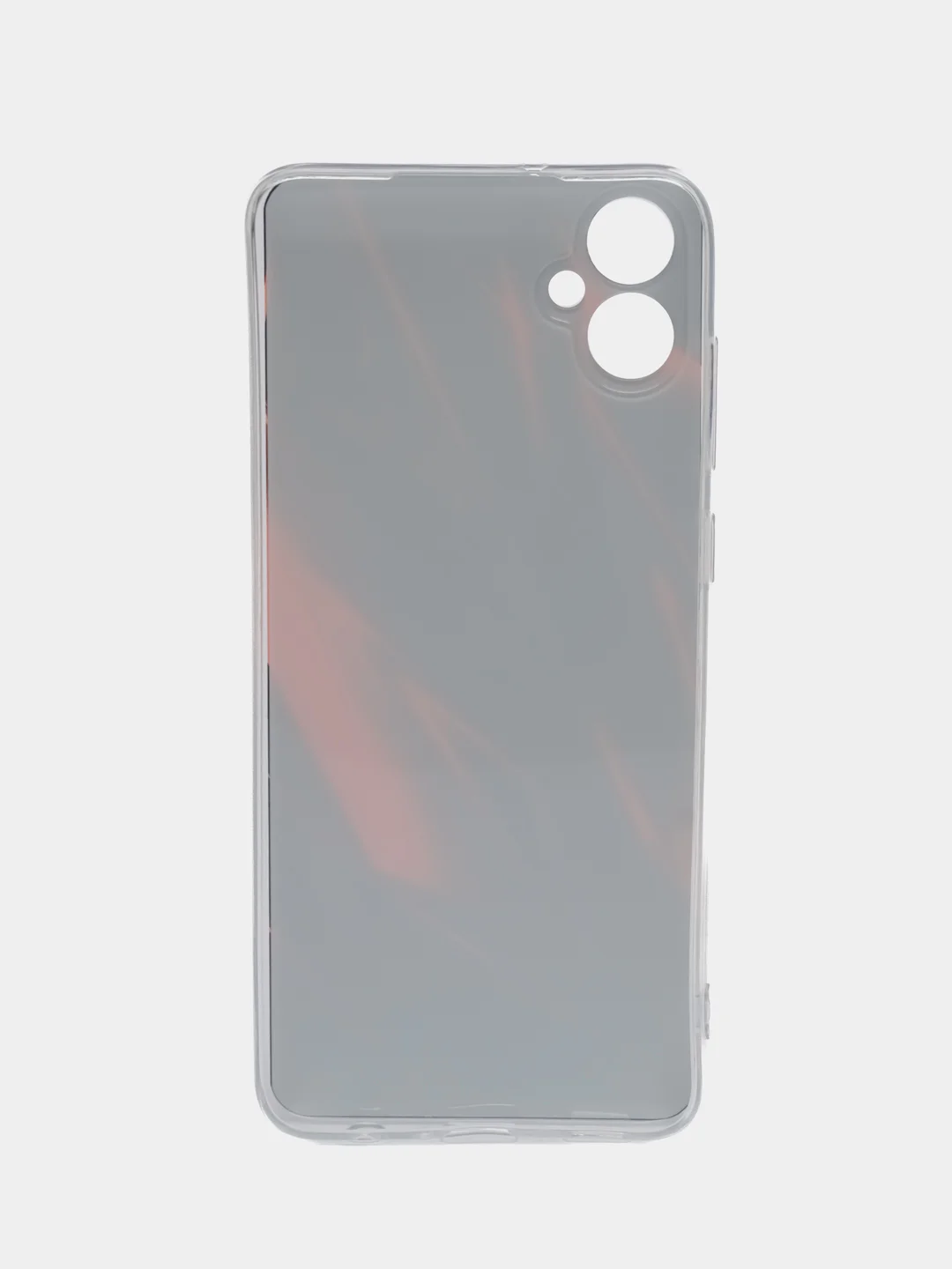 Красный силиконовый чехол Samsung Galaxy A05 (Самсунг А05), прозрачный с рисунком, защита камеры