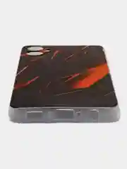 Красный силиконовый чехол Samsung Galaxy A05 (Самсунг А05), прозрачный с рисунком, защита камеры