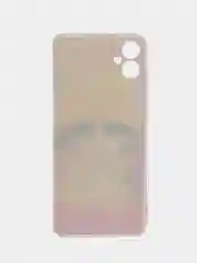 Голубой силиконовый чехол Samsung Galaxy A05 (Самсунг А05), прозрачный с рисунком, защита камеры