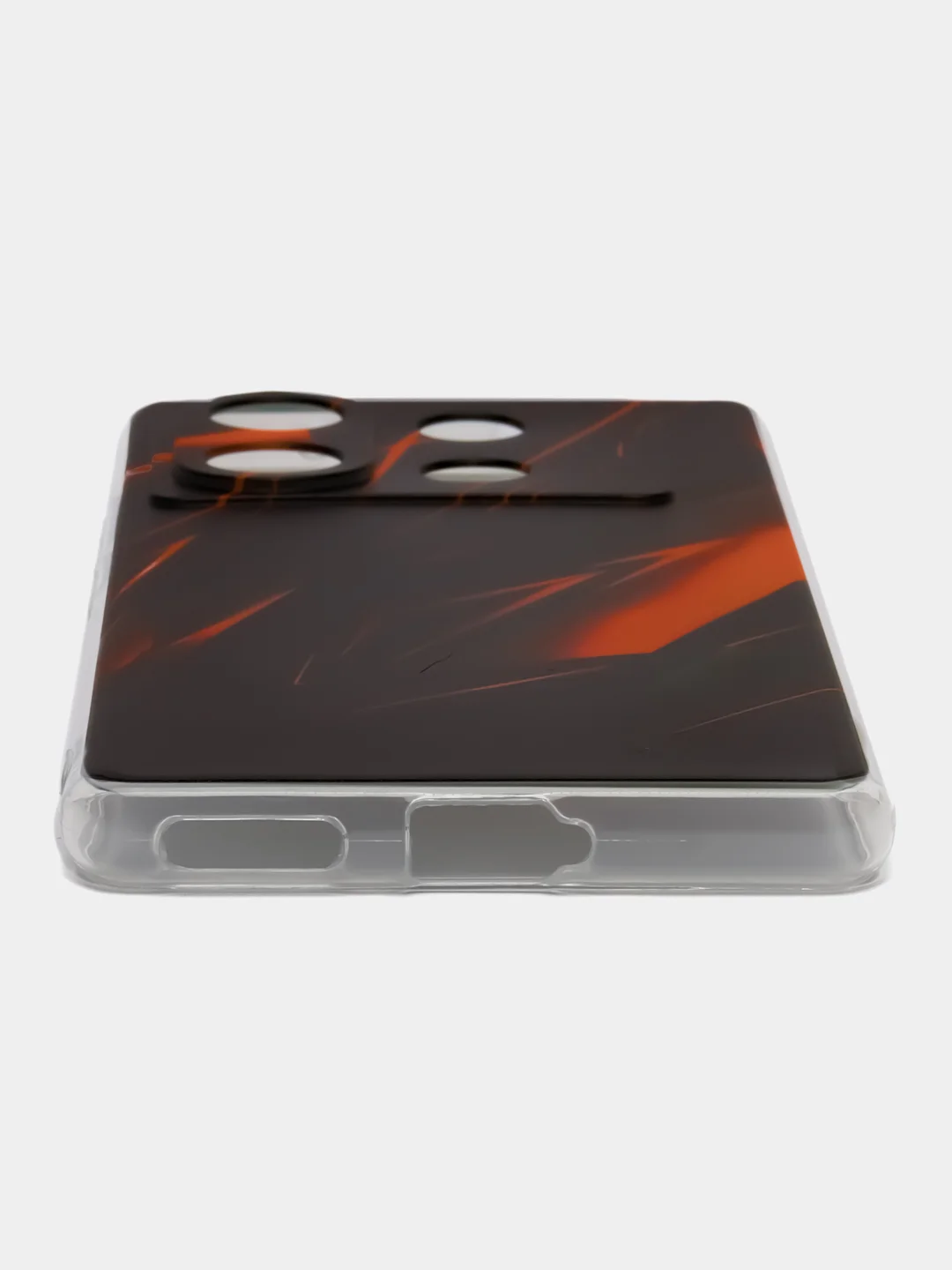 Красный силиконовый чехол на Infinix Zero 30 5G (Инфиникс Зеро 30 5G), с рисунком, защита камеры