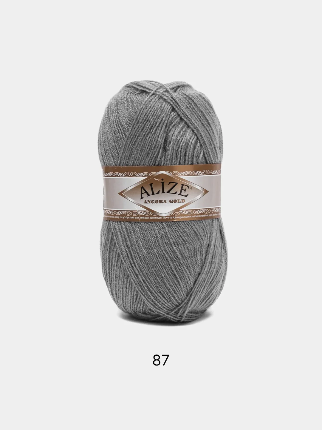 Тёмно-серый пряжа Alize Angora Gold, 20% Шерсть 80% Акрил, 100 г, 550 м (часть 1)