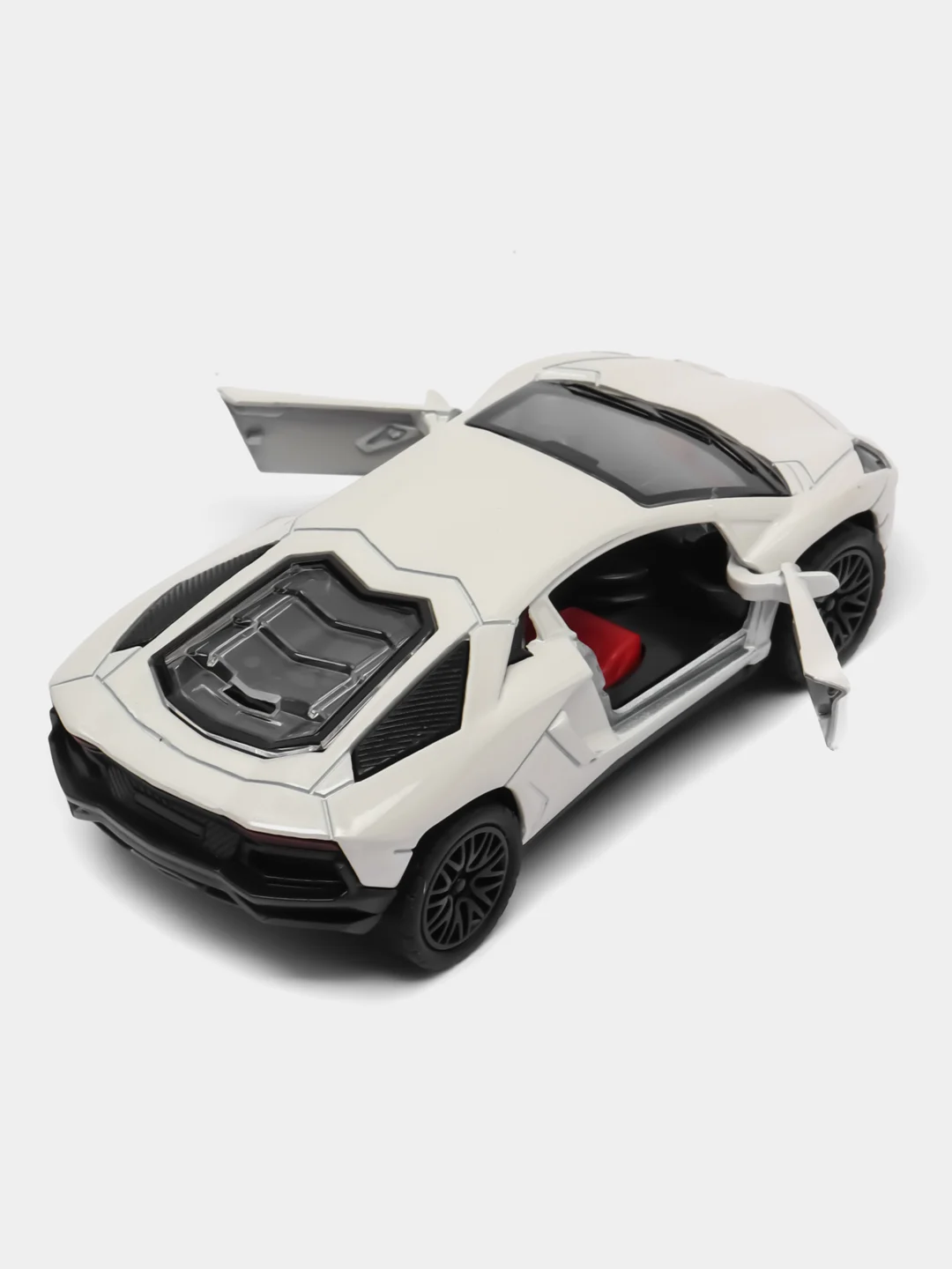 Белый металлическая коллекционная машинка Lamborghini Aventador