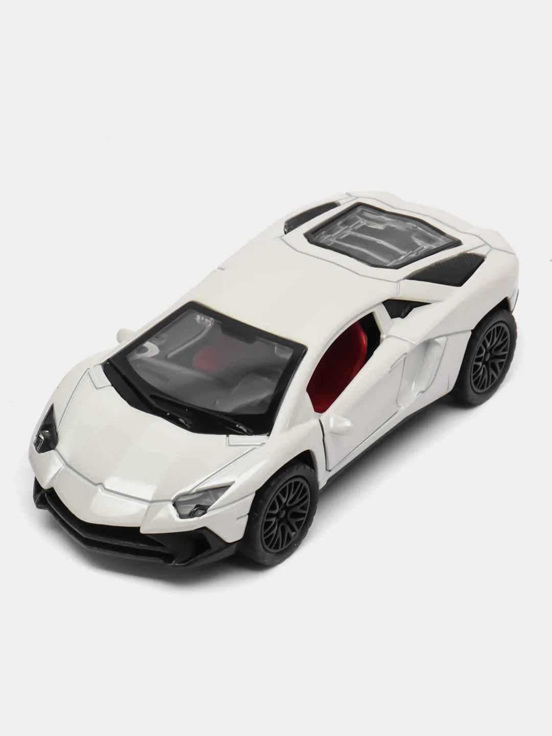 Белый металлическая коллекционная машинка Lamborghini Aventador