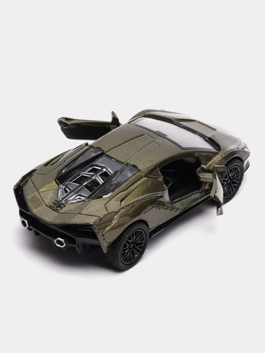 Зелёный хаки металлическая коллекционная машинка Lamborghini Aventador