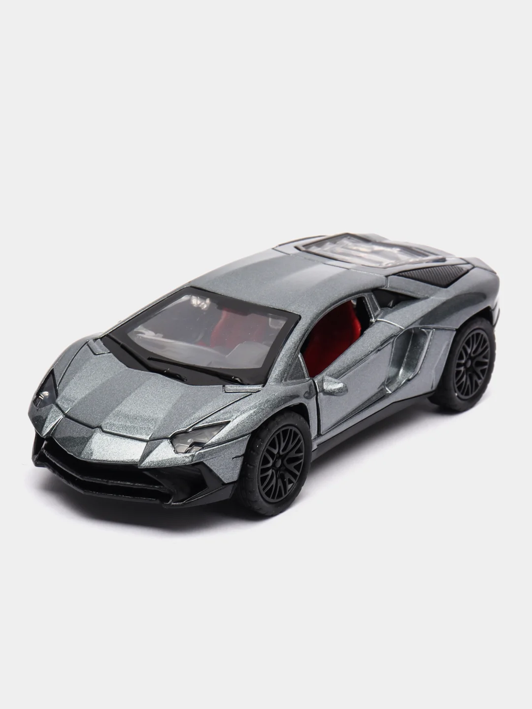Серый металлическая коллекционная машинка Lamborghini Aventador