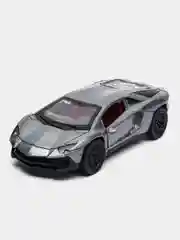 Серый металлическая коллекционная машинка Lamborghini Aventador