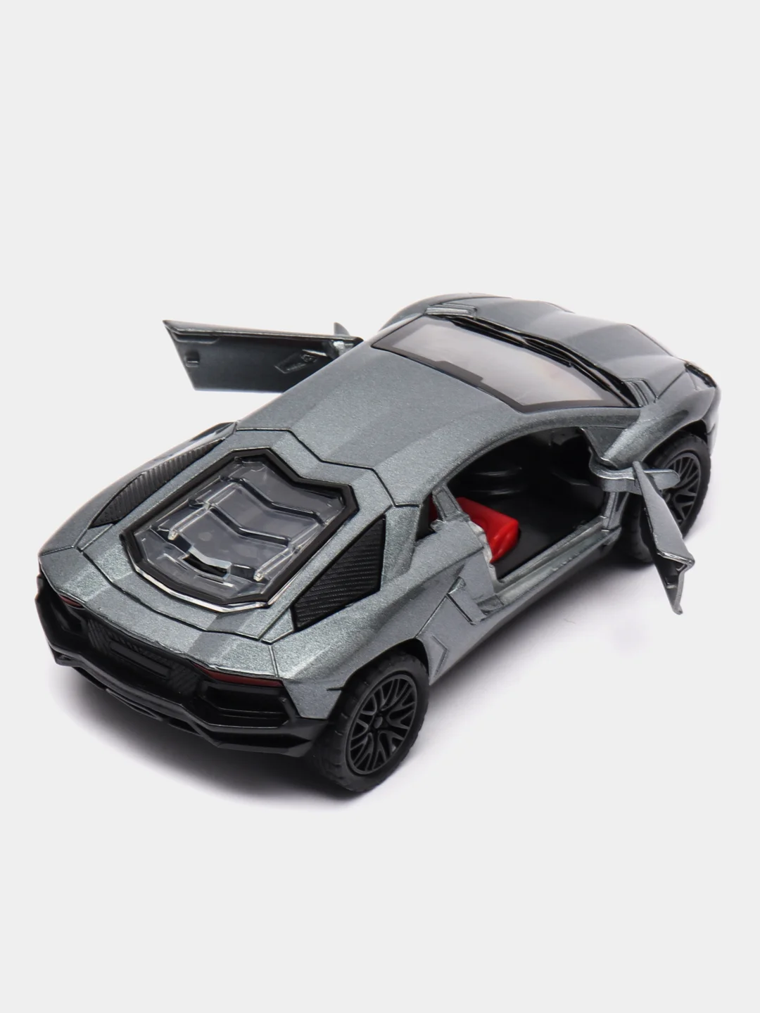 Серый металлическая коллекционная машинка Lamborghini Aventador