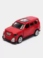 Красный металлическая коллекционная машинка Nissan Raptor