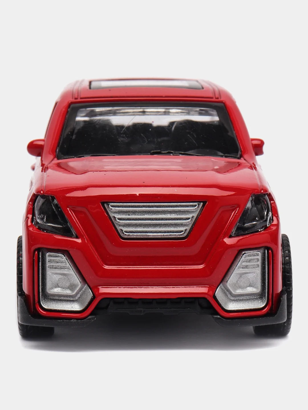 Красный металлическая коллекционная машинка Nissan Raptor