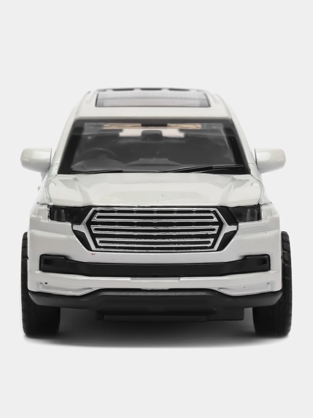 Белый металлическая коллекционная машинка Toyota Land Cruiser 300