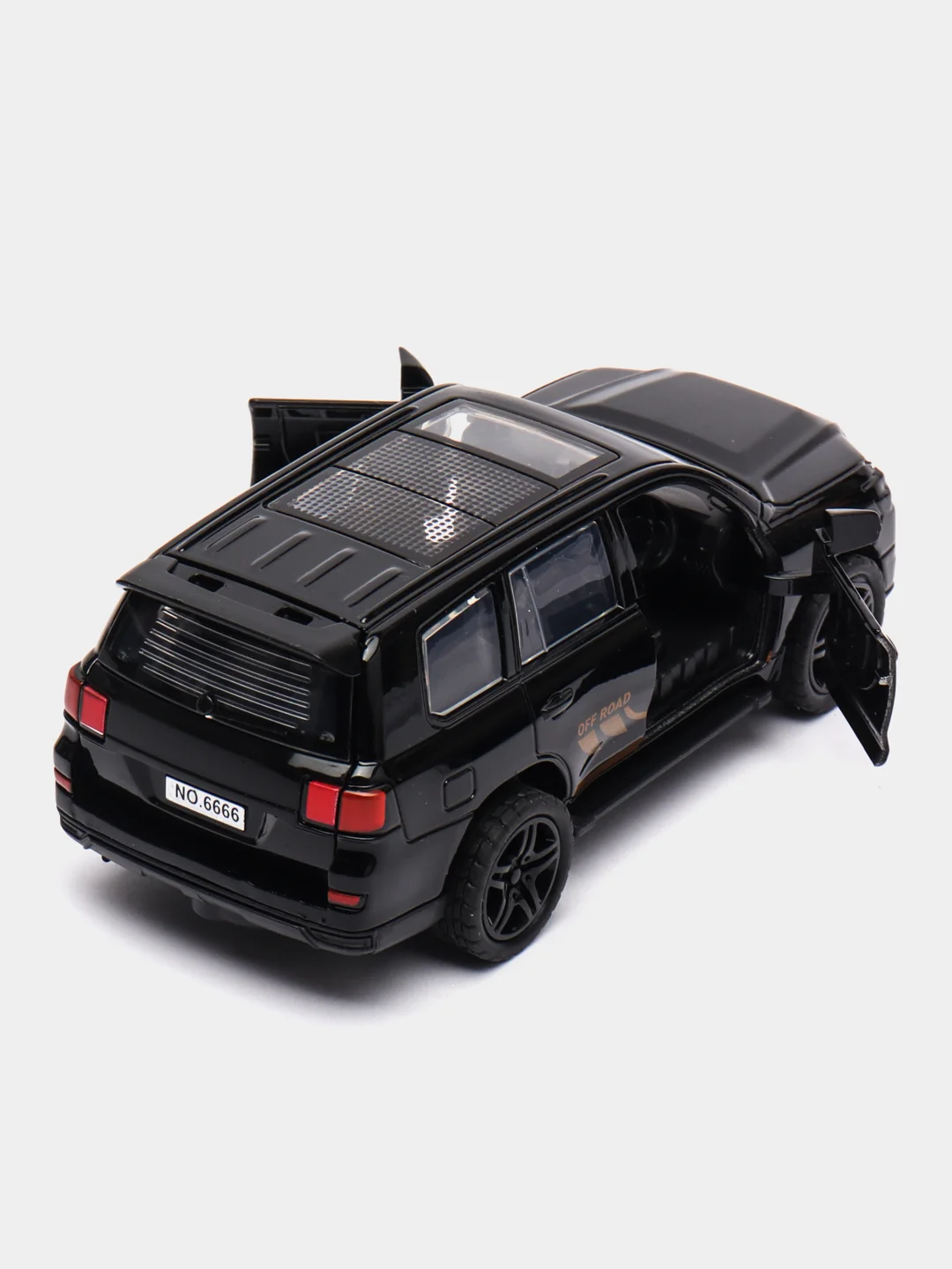Черный металлическая коллекционная машинка Toyota Land Cruiser 300