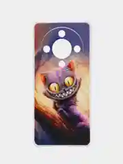 Индиго силиконовый чехол на Honor X9B (Хонор X9B), прозрачный, с рисунком, защита камеры
