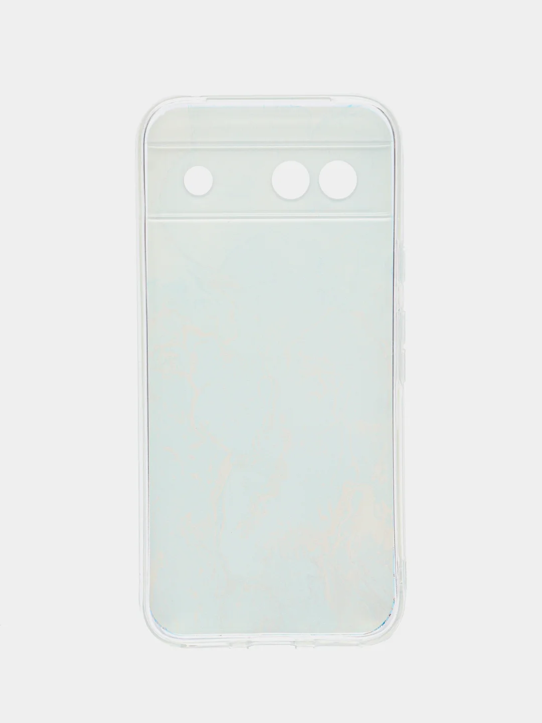 Приглушённый хаки силиконовый чехол на Google Pixel 8A (Гугл Пиксель 8А), с рисунком, защита камеры