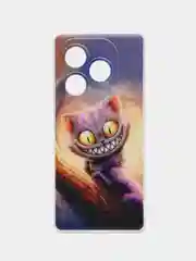 Индиго силиконовый чехол на Itel S23 Plus / Ител S23 Плюс прозрачный, с рисунком, защита камеры