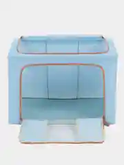 Голубой короб для хранения белья каркасный, 50х40х30 см., 63 л