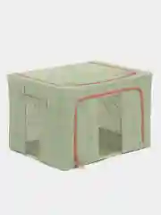 Зеленый короб для хранения белья каркасный, 50х40х30 см., 63 л