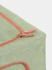 Зеленый короб для хранения белья каркасный, 50х40х30 см., 63 л