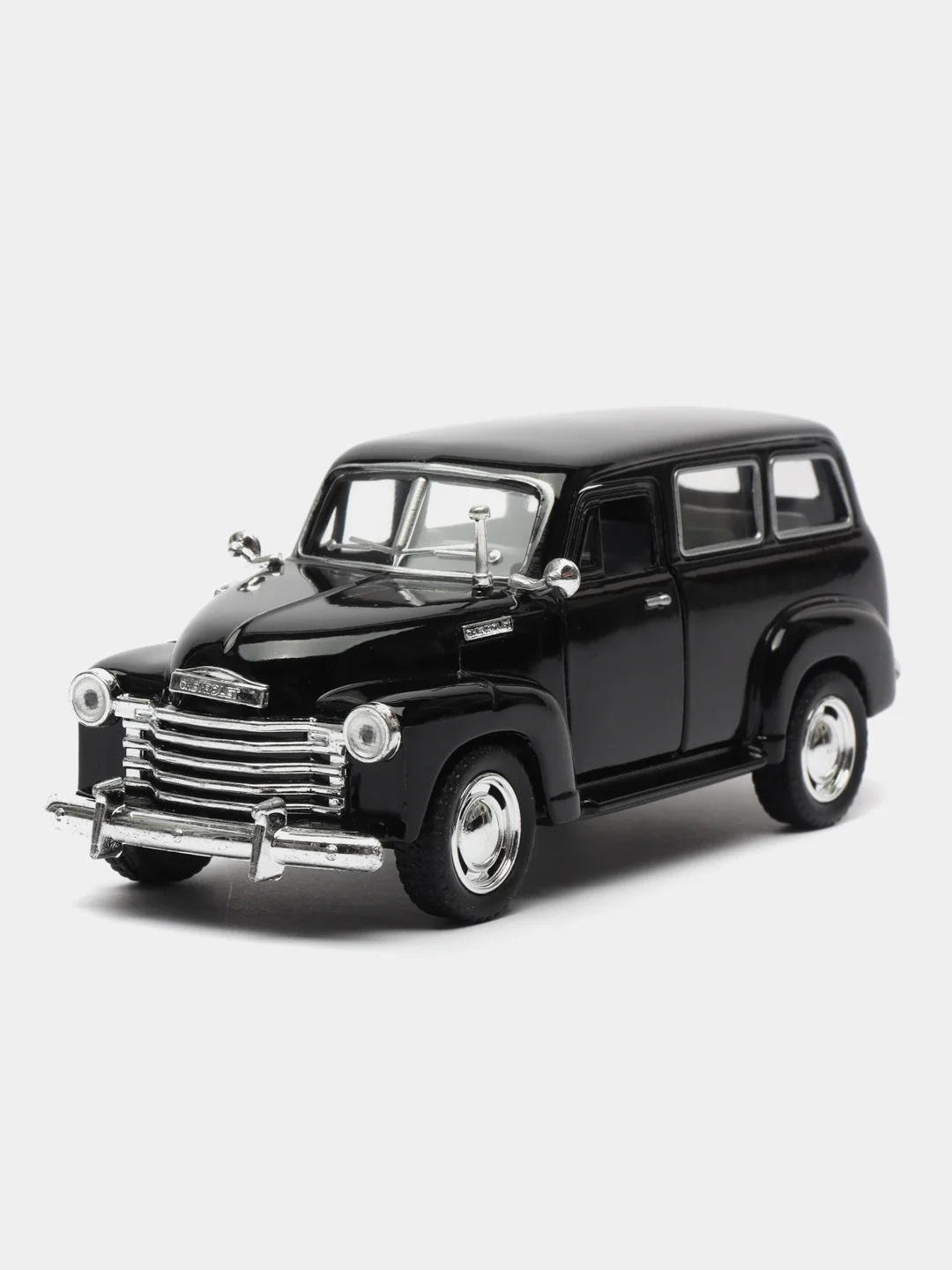 Черный металлическая машинка Kinsmart 1950 Chevrolet Suburban Carryall, 1:36, KT5006D