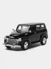 Черный металлическая машинка Kinsmart 1950 Chevrolet Suburban Carryall, 1:36, KT5006D