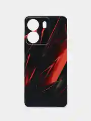 Красный силиконовый чехол на Xiaomi Redmi 13C/Poco C65 (Сяоми Редми 13C/Поко С65), с рисунком