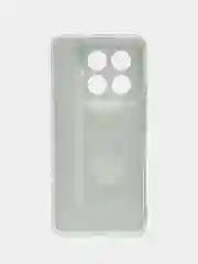 Хром силиконовый чехол на Xiaomi 14 Pro (Сяоми 14 Про), прозрачный, с рисунком, защита камеры