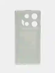 Тёмно-коричневый силиконовый чехол на Infinix GT 10 Pro (Инфиникс GT 10 Про), с рисунком, защита камеры