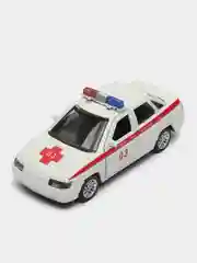 Белый металлическая коллекционная машинка Lada (ВАЗ) 2110