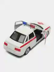 Белый металлическая коллекционная машинка Lada (ВАЗ) 2110