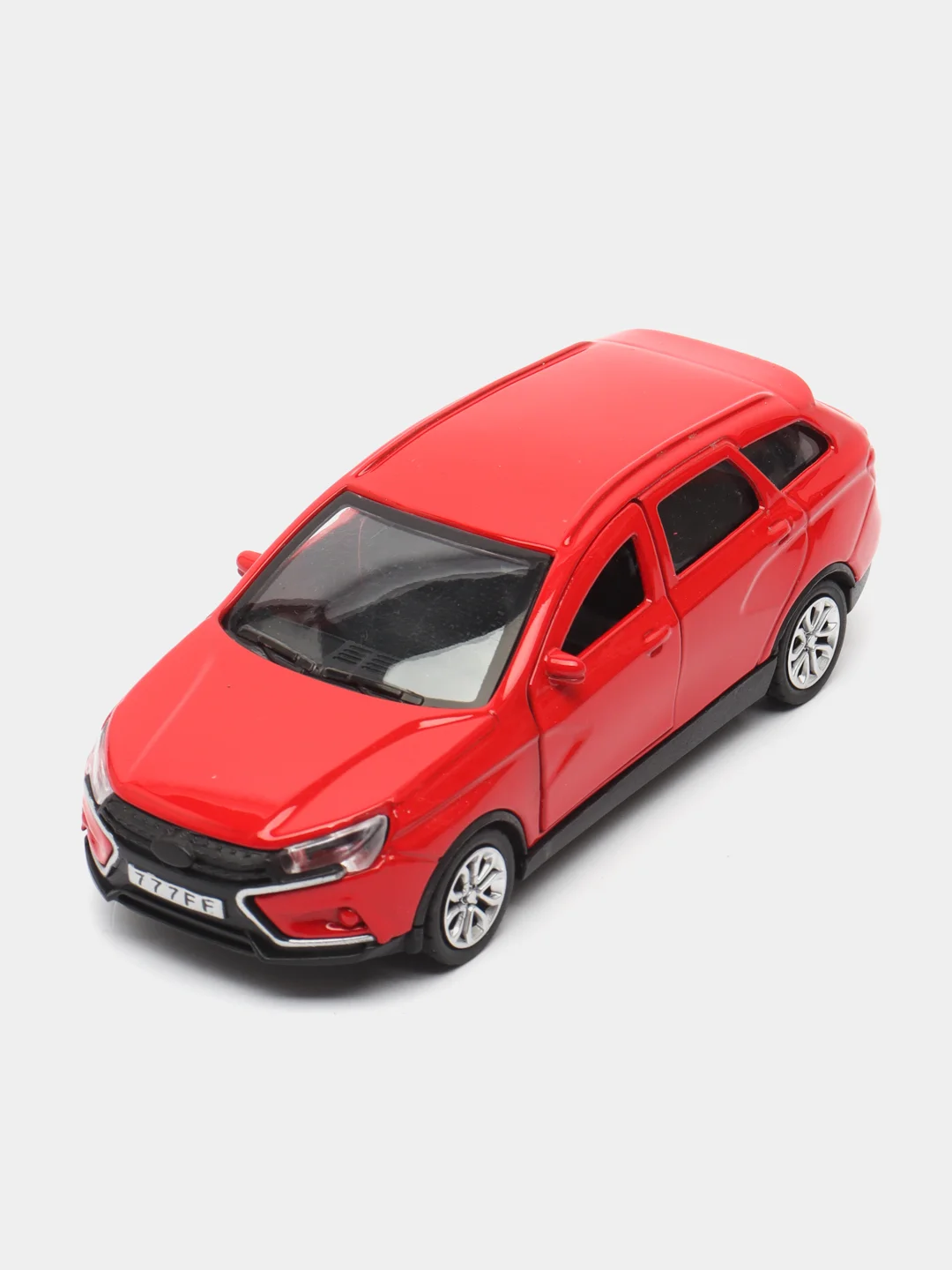 Красный металлическая коллекционная машинка LADA Vesta Cross