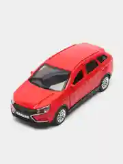 Красный металлическая коллекционная машинка LADA Vesta Cross