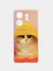 Желтый силиконовый чехол на Infinix Zero (Инфиникс Зеро) 30 4G, с рисунком и защитой камеры