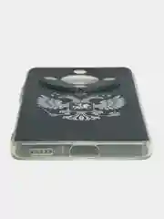 Приглушённый хаки силиконовый чехол на Honor X9B (Хонор X9B), прозрачный, с рисунком, защита камеры