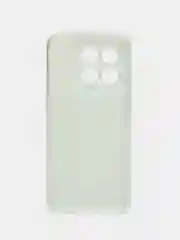 Светло-синий силиконовый чехол на Xiaomi 14 / Сяоми 14 прозрачный, с рисунком, защита камеры