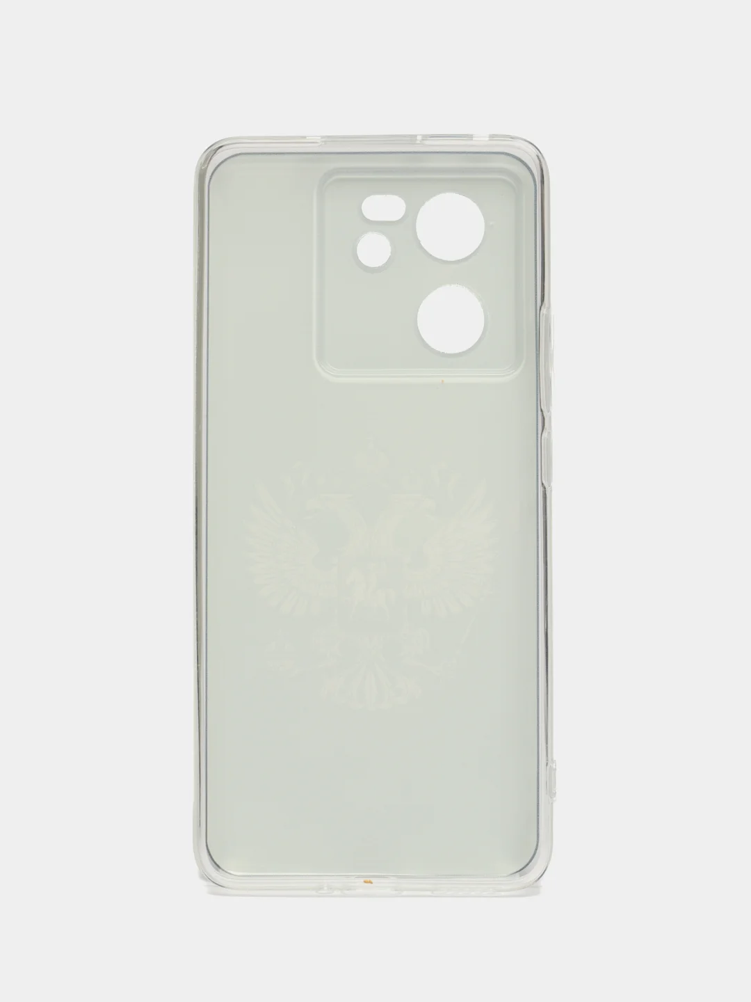 Приглушённый хаки силиконовый чехол на Xiaomi 13T (Сяоми 13Т), с рисунком, защита камеры