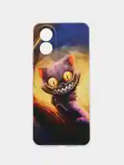 Индиго силиконовый чехол Oppo A38/A18 (Оппо A38/Оппо А18), прозрачный, с рисунком, защита камеры