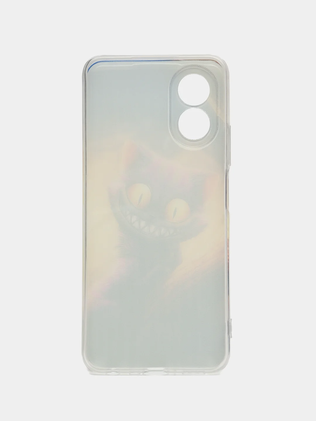 Индиго силиконовый чехол Oppo A38/A18 (Оппо A38/Оппо А18), прозрачный, с рисунком, защита камеры