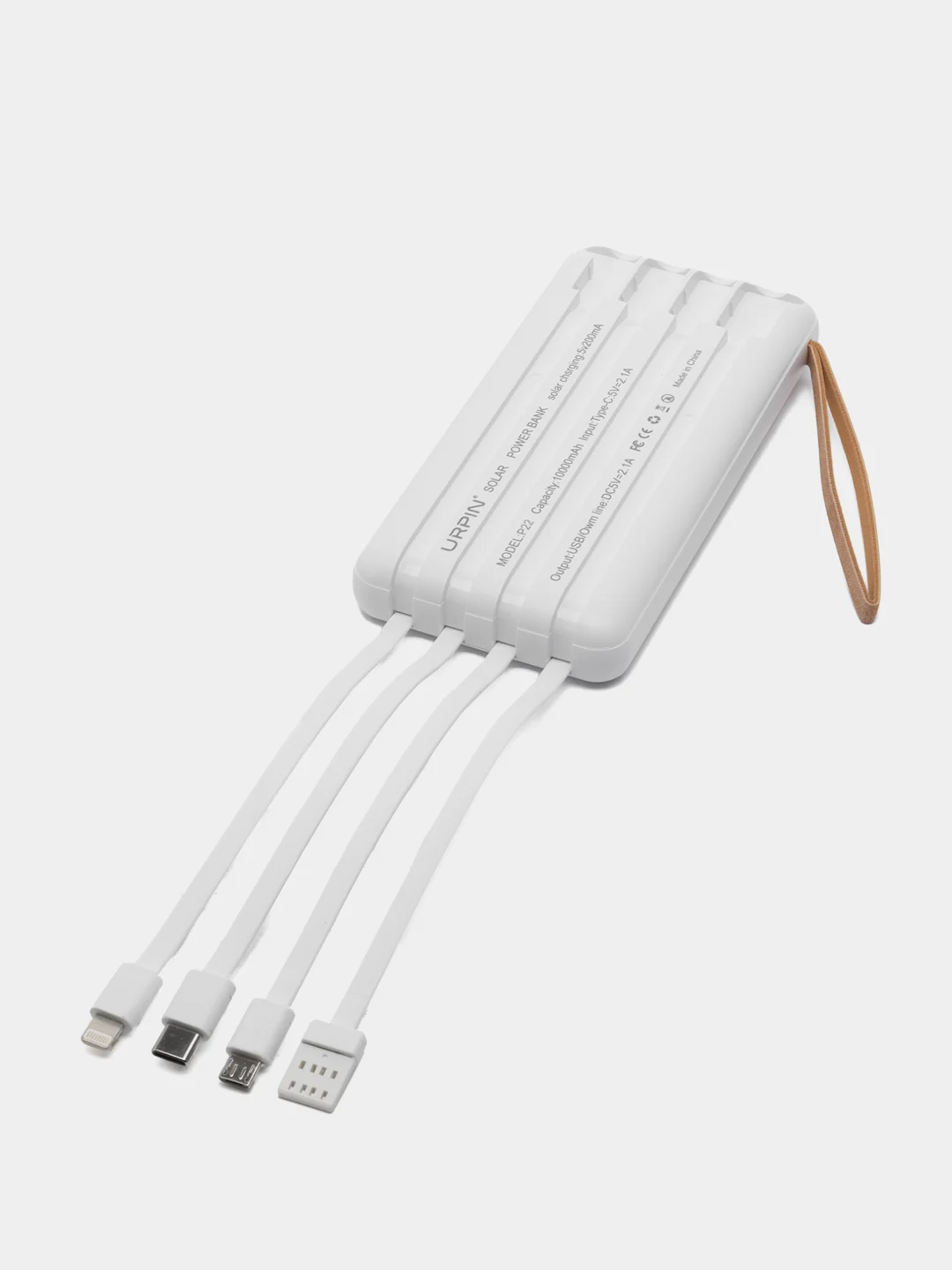 Белый power Bank (Повербанк) Р22, 10000 mAh