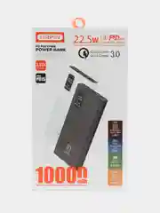 Черный power Bank (Повербанк) РD15, 10000 mAh