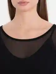 Прозрачный лонгслив, черный