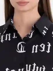 Черный блузка женская, рубашка  женская, Новый год