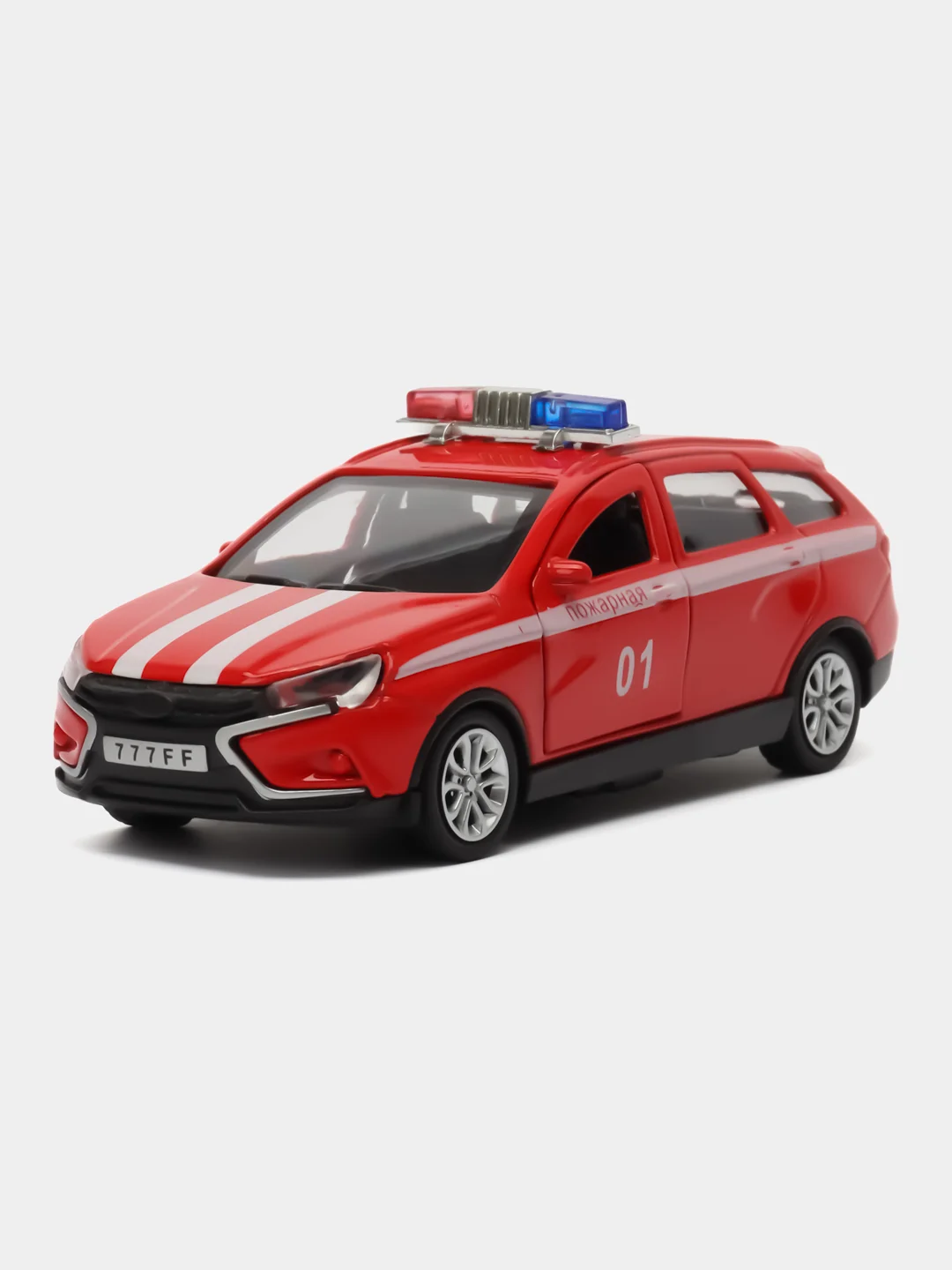 Красный металлическая коллекционная машинка LADA Vesta Cross